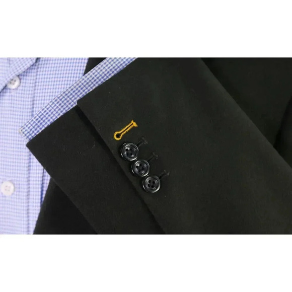 Hickey-Freeman Current Lindsey Dark Green Wool-Cashmere Flannel 2-Btn Blazer 44R - Picture 6 of 10